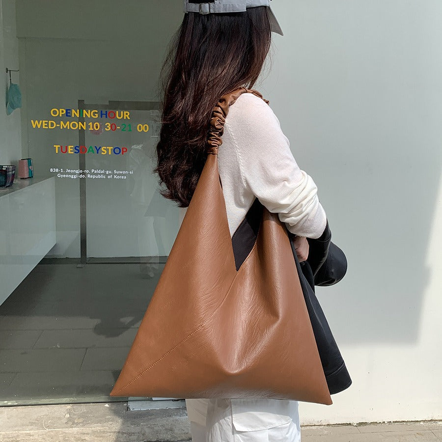 Minimalist High-grade Large Pleated Design Versatile Shoulder Bags