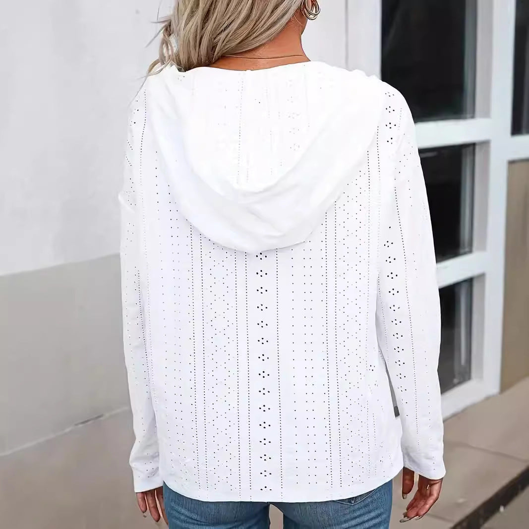 Women's Hooded Long Sleeve Loose Western Style Figure Women's Sweater, Sweater