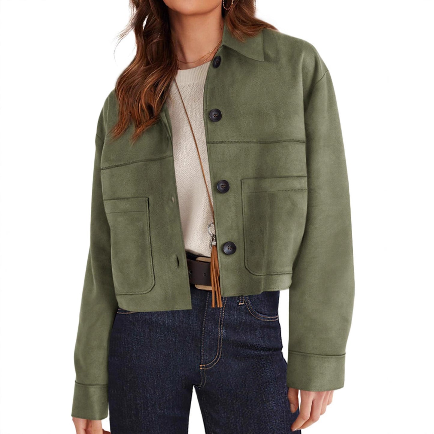Women's Winter Suede Casual Lightweight Autumn Fashion Clothing