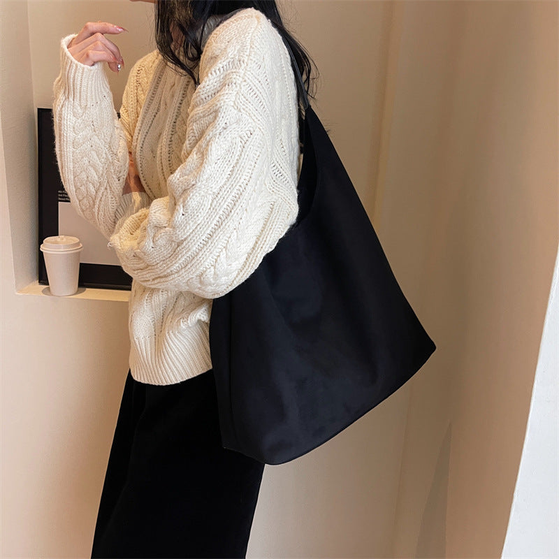 Women's Retro Soft Suede Bread Popular Large Tote Bags