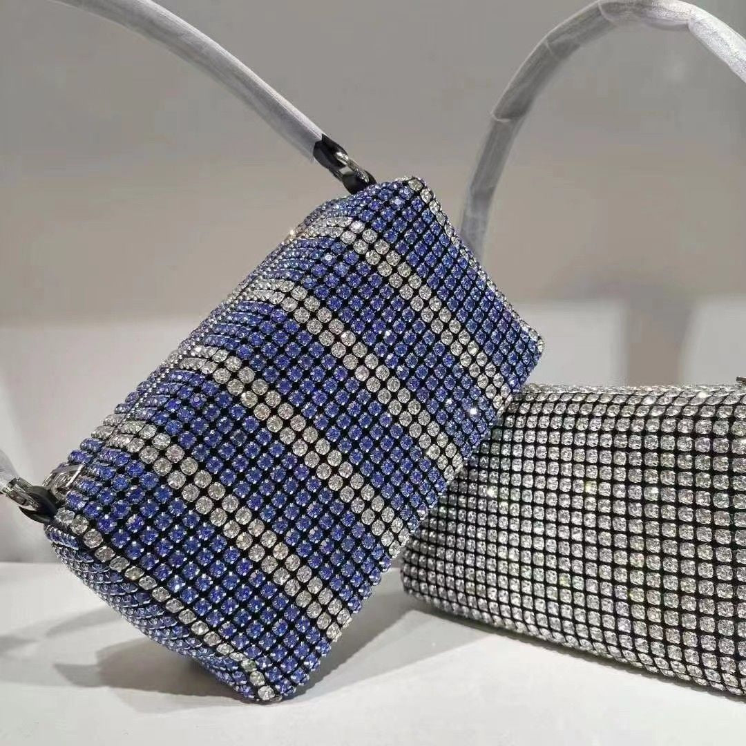 Women's King Diamond Fashion Genuine Leather Small Square Bags