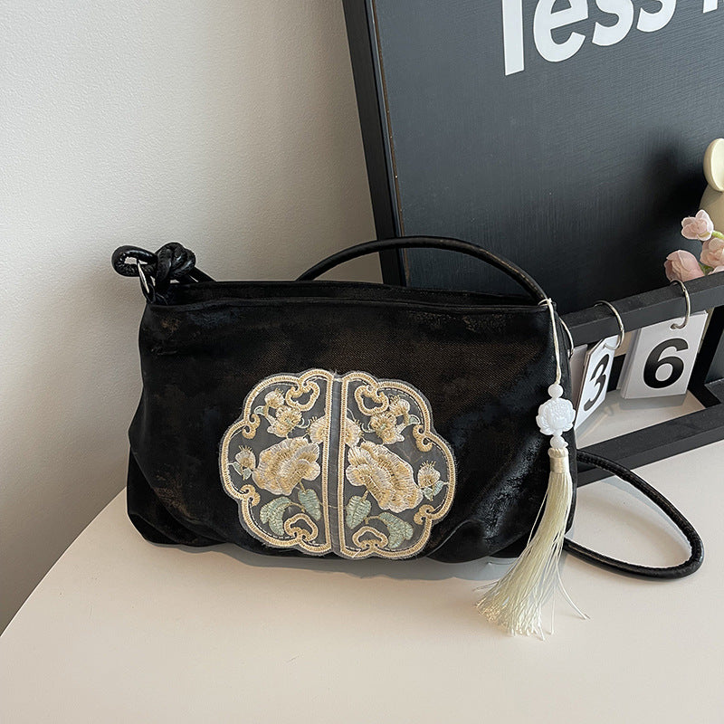 Women's Chinese Style Beaded Summer Western Commuter Crossbody Bags