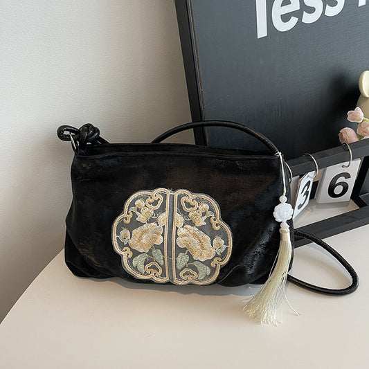 Women's Chinese Style Beaded Summer Western Commuter Crossbody Bags