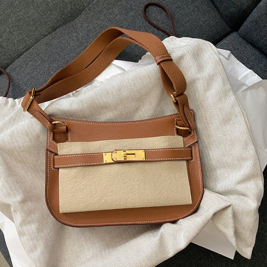 Women's Calfskin Gypsy Saddle Genuine Leather Mini Small Square Bags