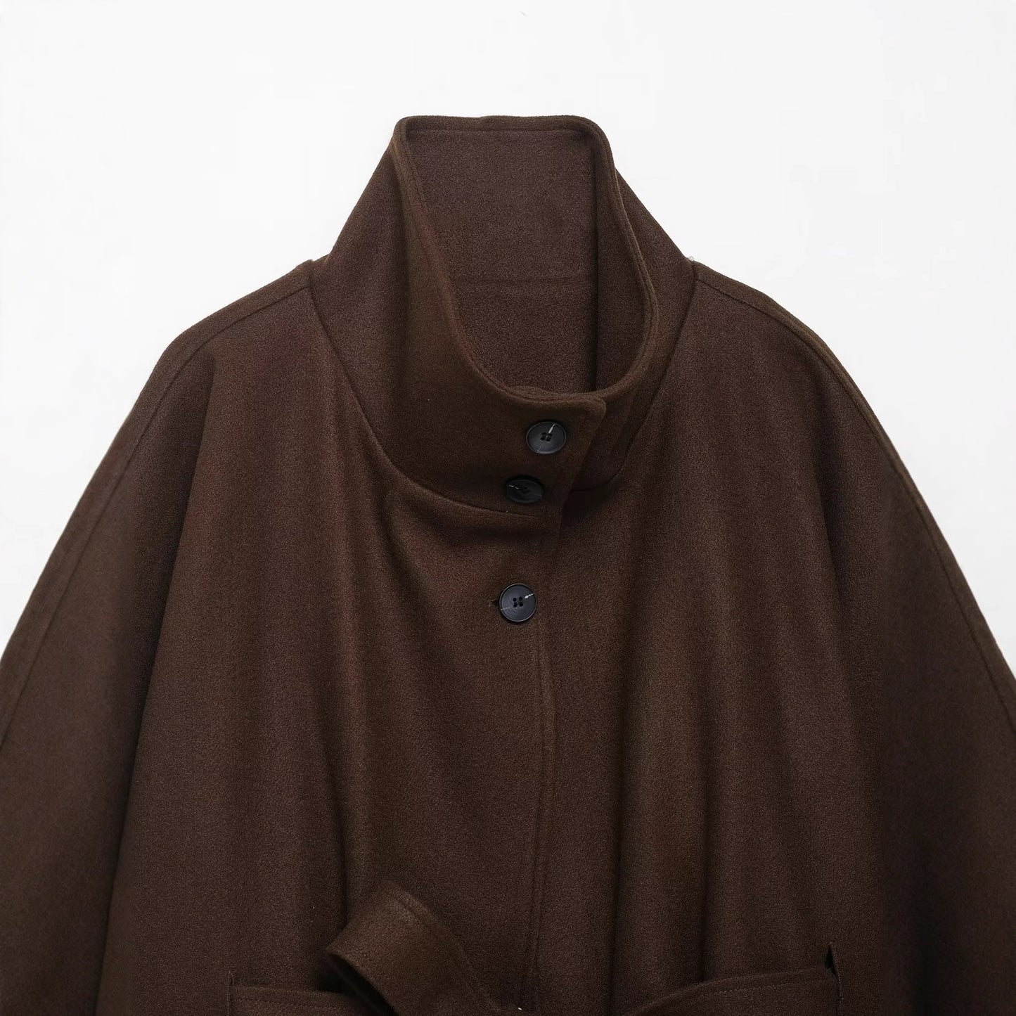 Women's Autumn Stand Collar Fashion Loose Cape Coats
