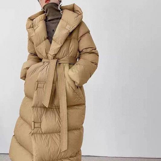 Women's Style Popular Wizard's Hat White Duck Coats