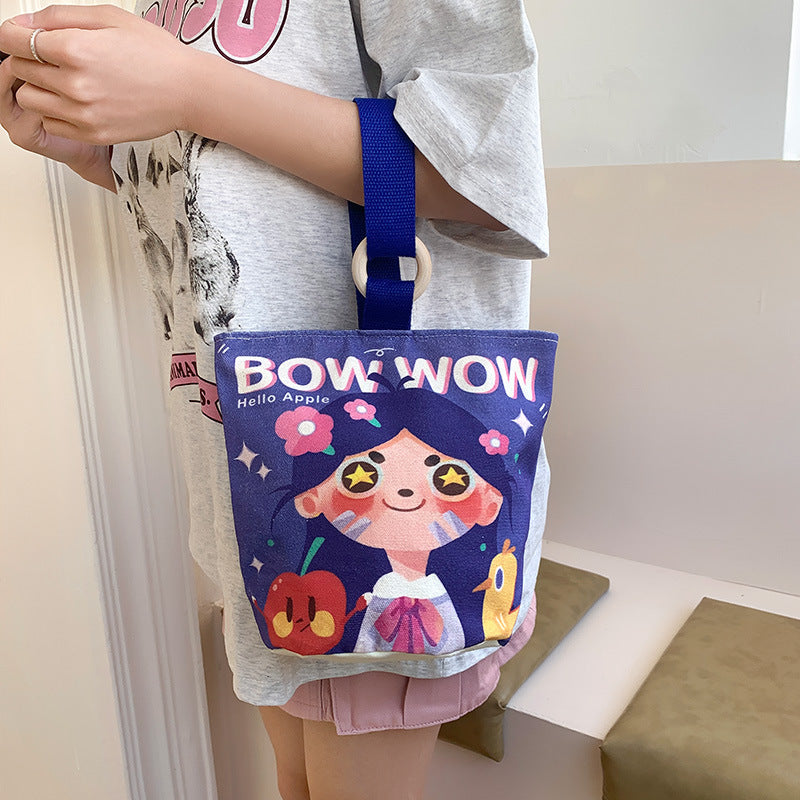 Korean Style Commuter Canvas Cute Cloth Handbags