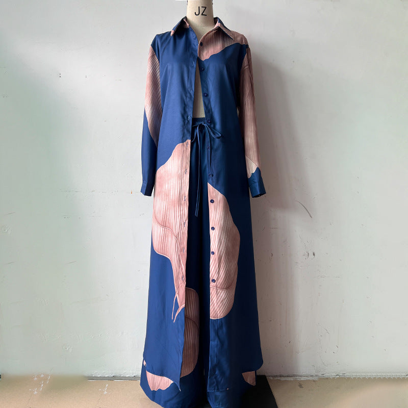 Elegant Sexy Print Mid-length Wide Leg Pants