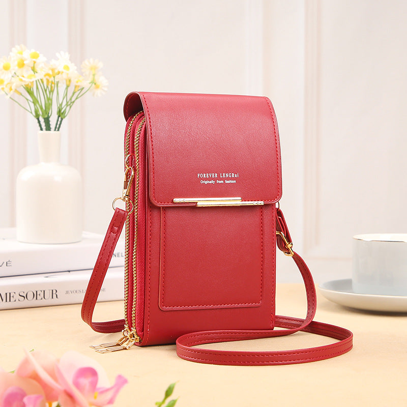 Women's Stylish Versatile Zipper Solid Color Simple Bags