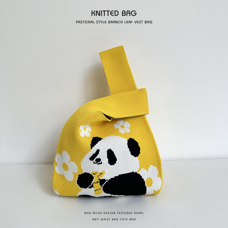 Women's Cute Panda Trendy Daily Versatile Polyester Handbags