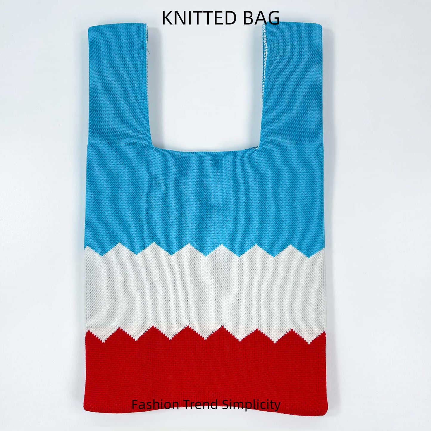 Women's Flower Knitted Large Capacity Totes Wrist Handbags