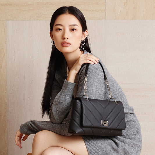 Women's Leather Large Capacity Underarm Fashion First Crossbody Bags