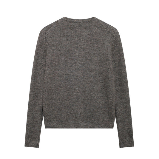 Women's Autumn Fashion Casual Round Neck Metal Knitwear