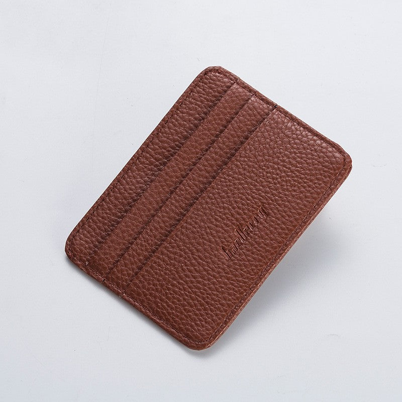 Men's Korean Style Simple Mini Multiple Slots Card Holder