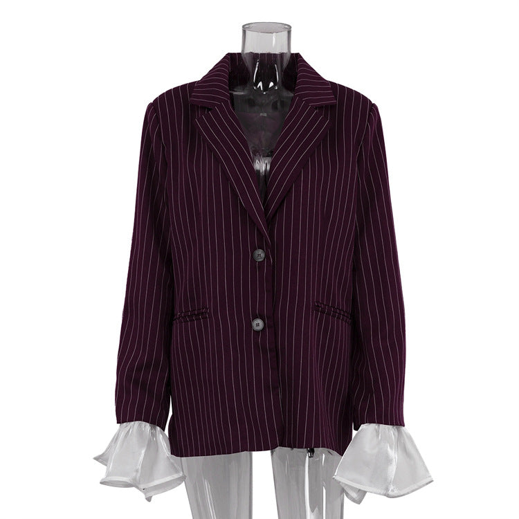 Women's Design Lace Bell Sleeve Loose Casual Suits