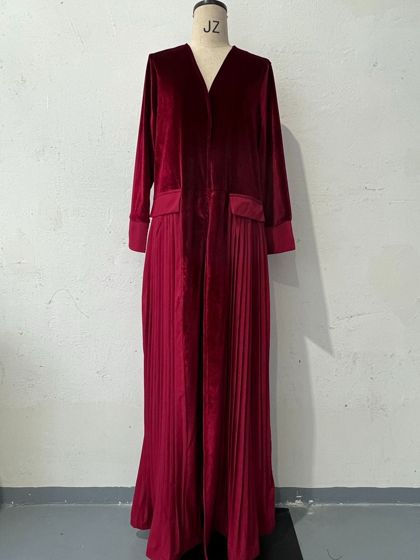 Comfortable Popular Temperament Pleated Stitching Trench Coats