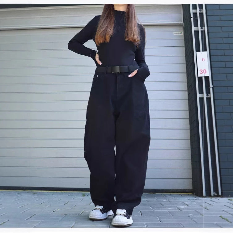 Women's Glamorous Charming Slouchy Russian Autumn Jeans