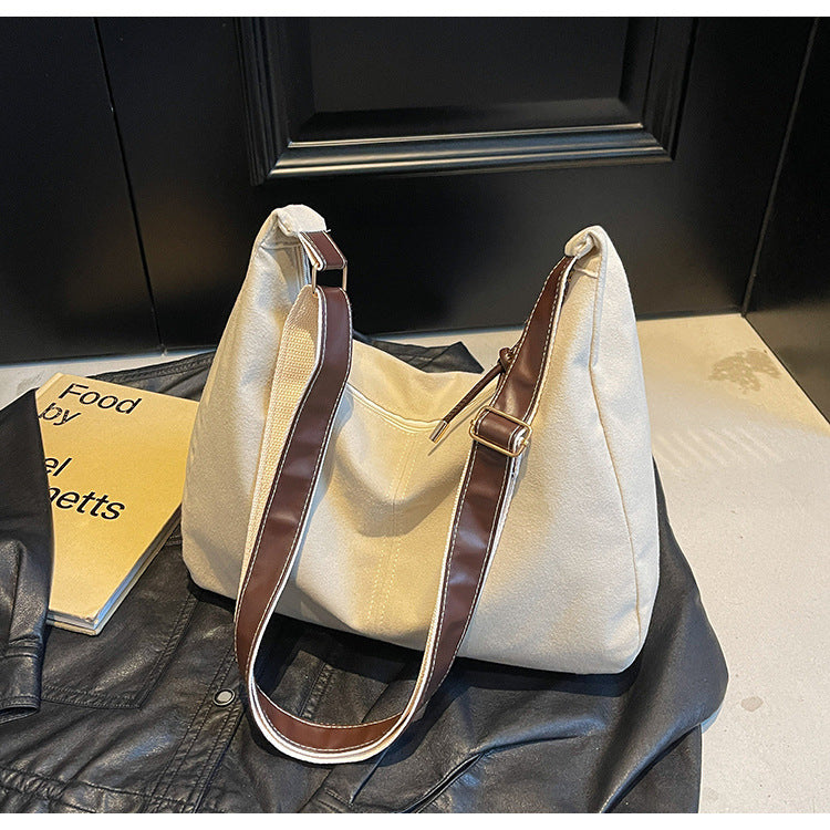 Stitching Retro Elegant Autumn Fashion Korean Shoulder Bags