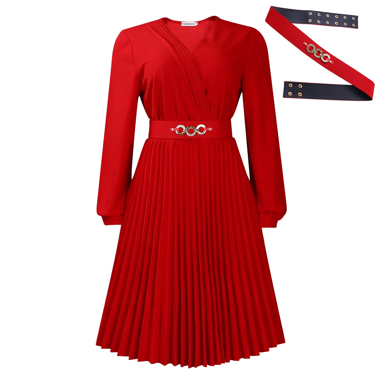 Fashion Elegant Solid Color Pleated African Dresses