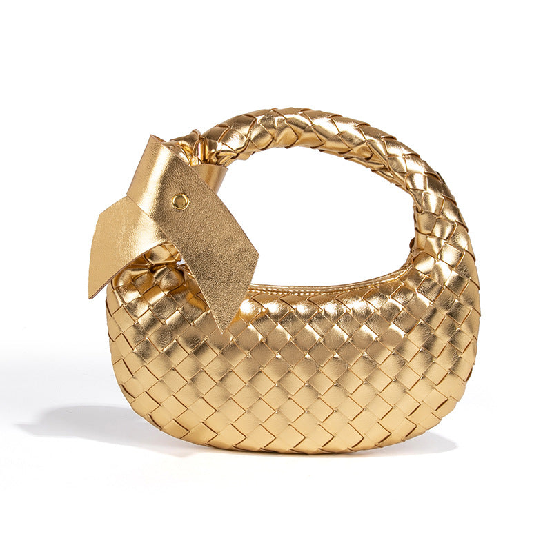 Women's Good Texture Hand Carrying Underarm Hand-woven Summer Handbags