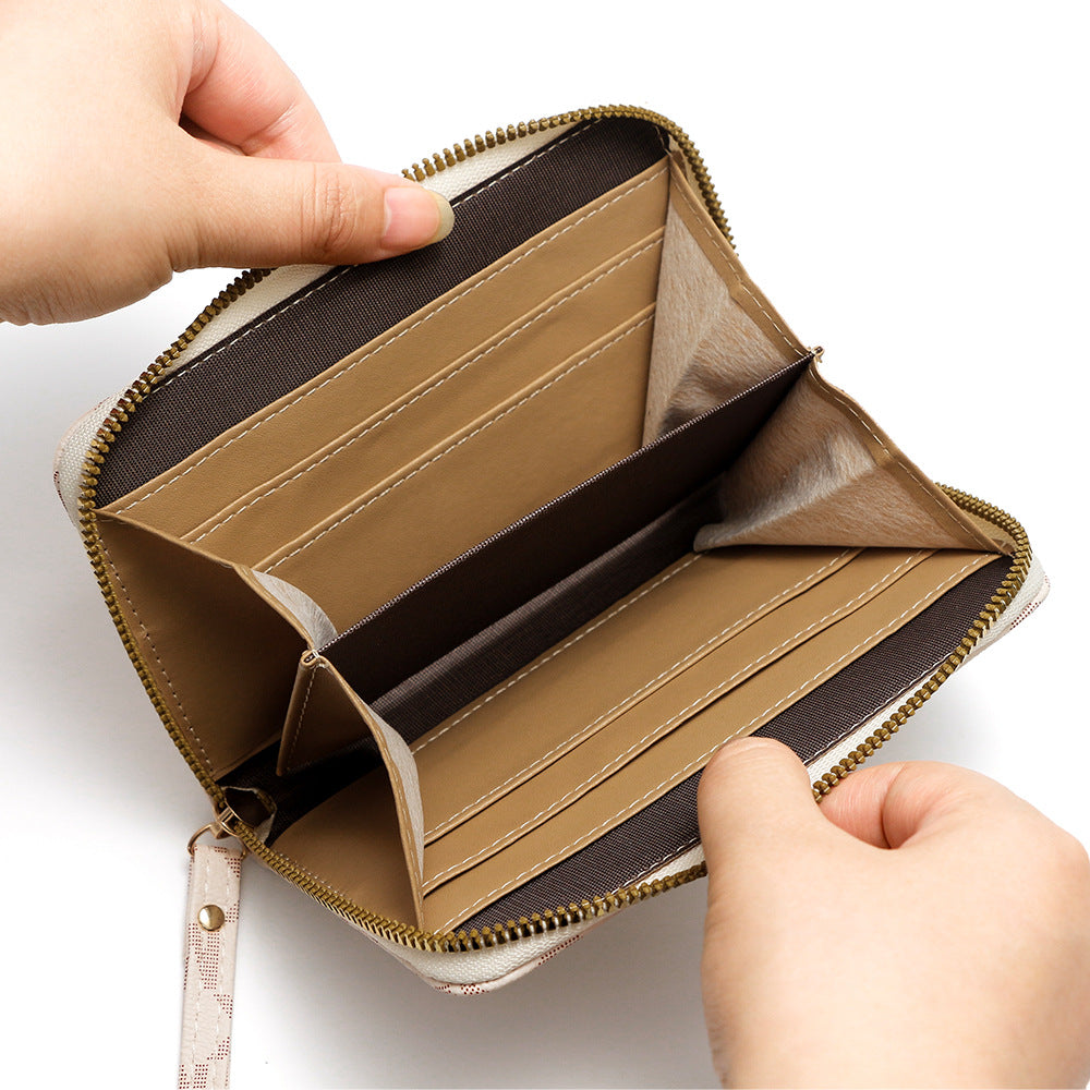 Women's Printed Commute Large Capacity Zipper Artistic Ladies Wallets