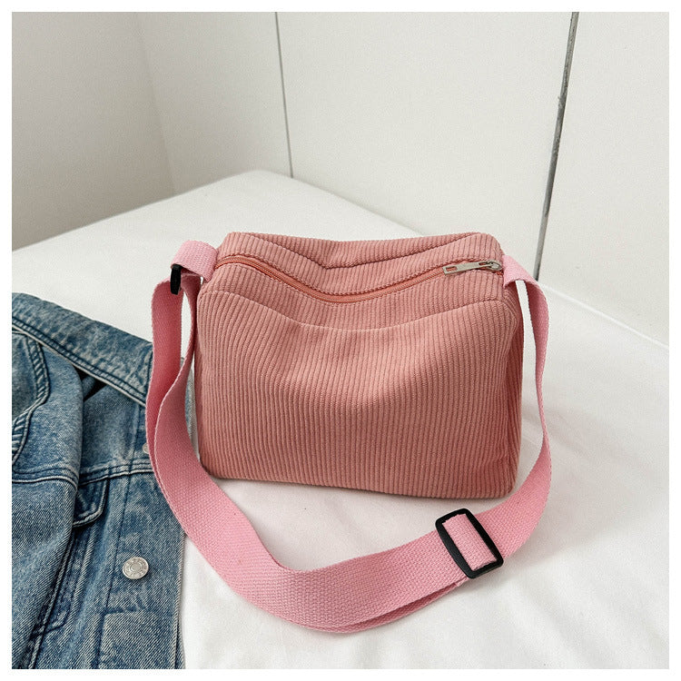 Women's Winter Fashion Corduroy Underarm Pouch Mixed Crossbody Bags