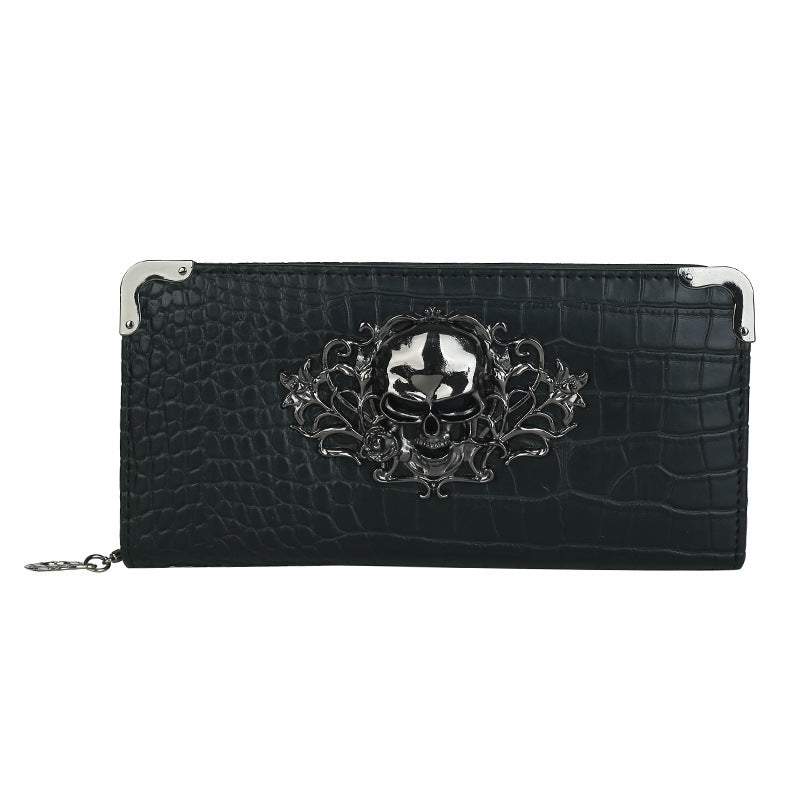 Women's Personality Long Punk Zipper Clutch Multi Ladies Wallets
