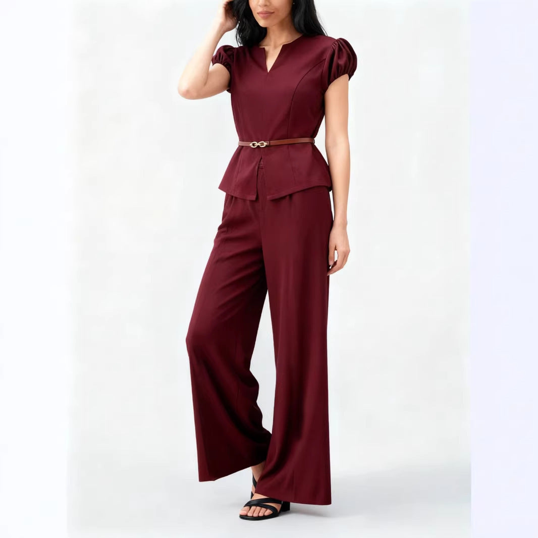 Glamorous Women's Summer Sleeve Thin Two-piece Fashion Casual Suit