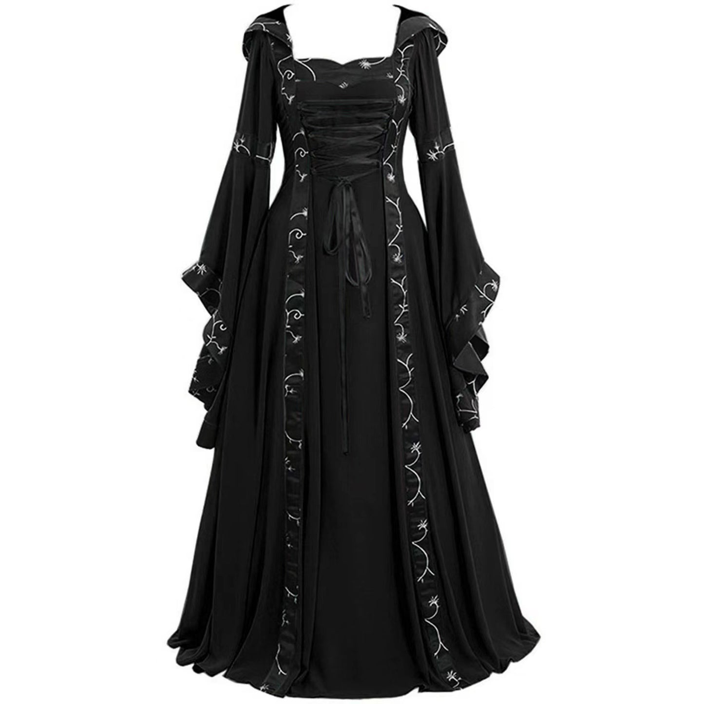 Waist Hanging Hooded Temperament Commute Large Swing Quantity Dress