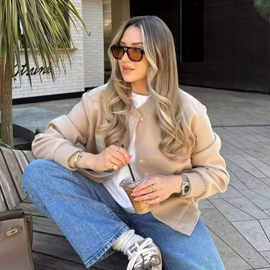 Women's Slouchy Attractive Soft Loose Bomber Jackets