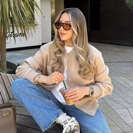 Women's Slouchy Attractive Soft Loose Bomber Jackets