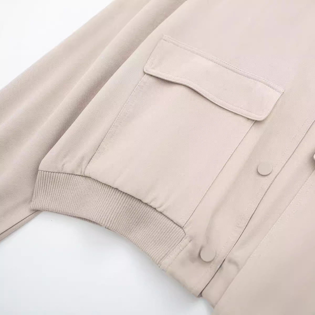 Women's Big Mouth Pocket Decoration Pilot Coats