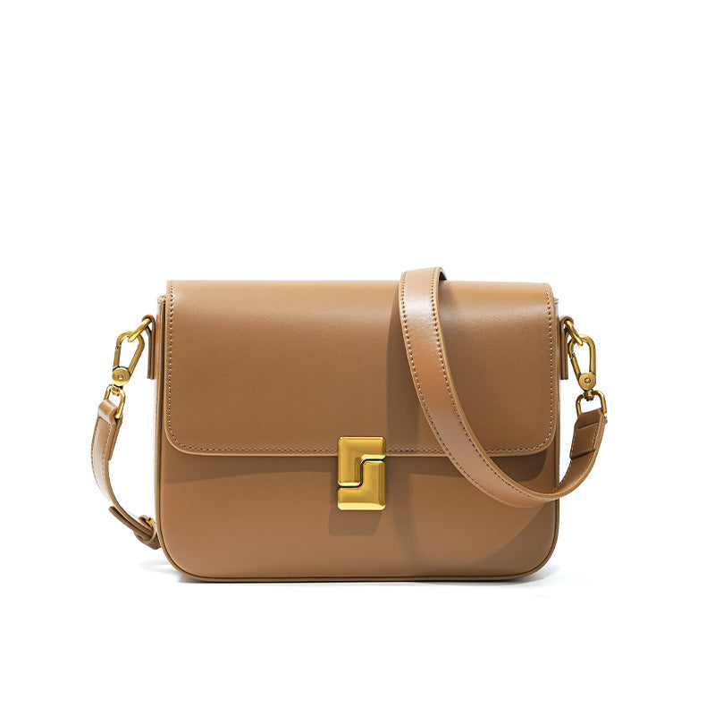 Graceful Women's Leather High-grade Genuine Underarm Small Square Bags