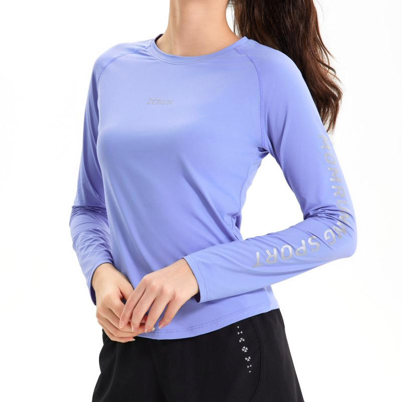 Women's Sports Fitness Crew Neck Wear Slim Fit Women's T-shirt