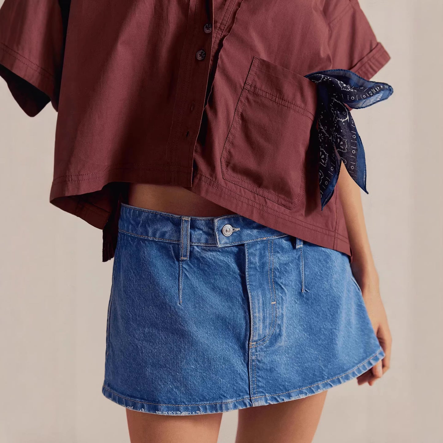 Fashion Women's Summer Casual Trend Denim Skirts