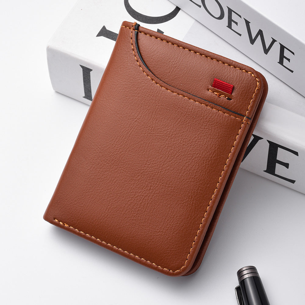 Charming Men's Stylish Vertical Certificate Mini Card Holder