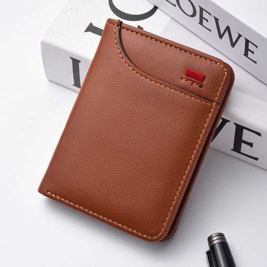 Charming Men's Stylish Vertical Certificate Mini Card Holder