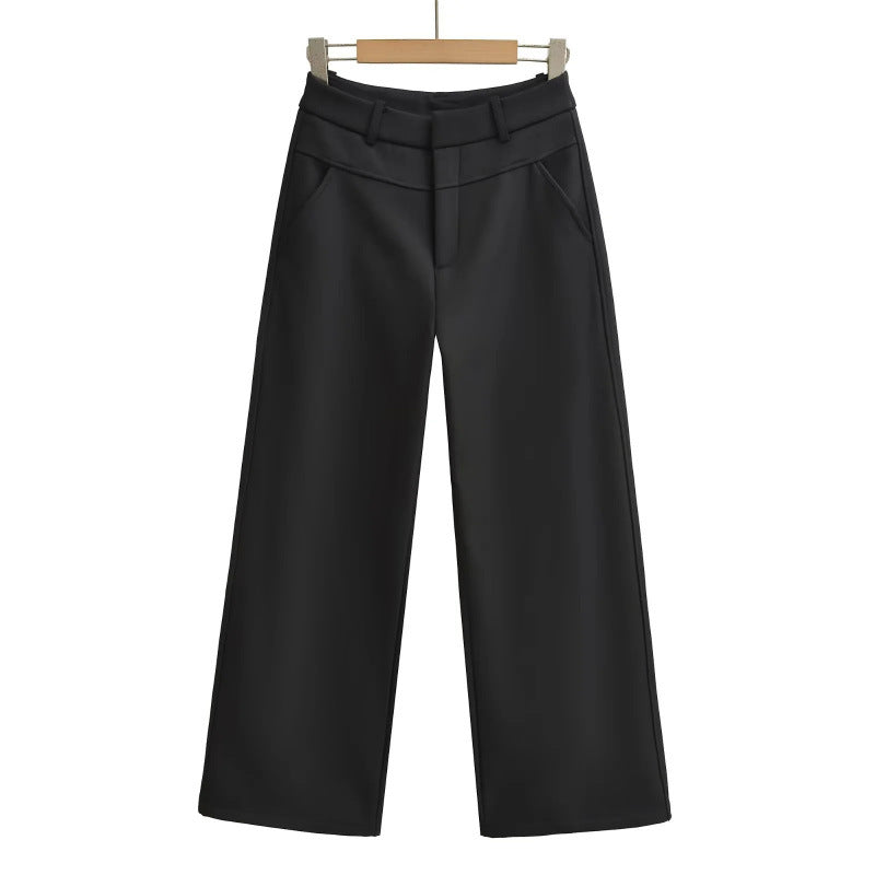 Style Old Money Straight Slimming Ruff Pants