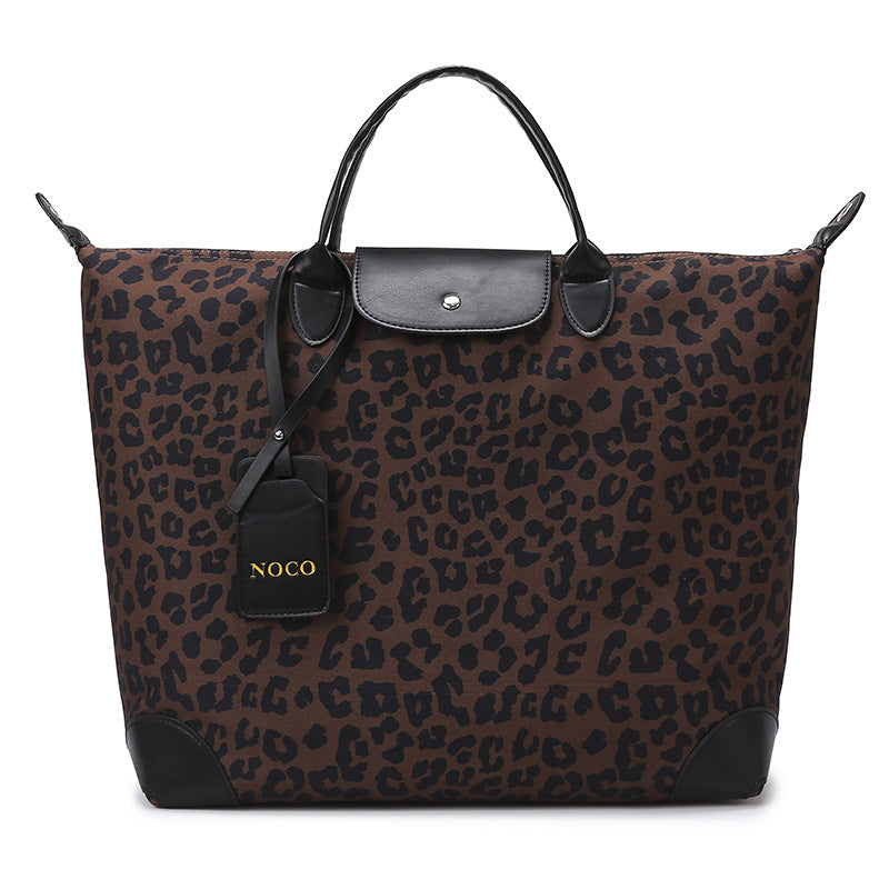 Women's Large Capacity Fashion Leopard Print Leisure Travel Bags