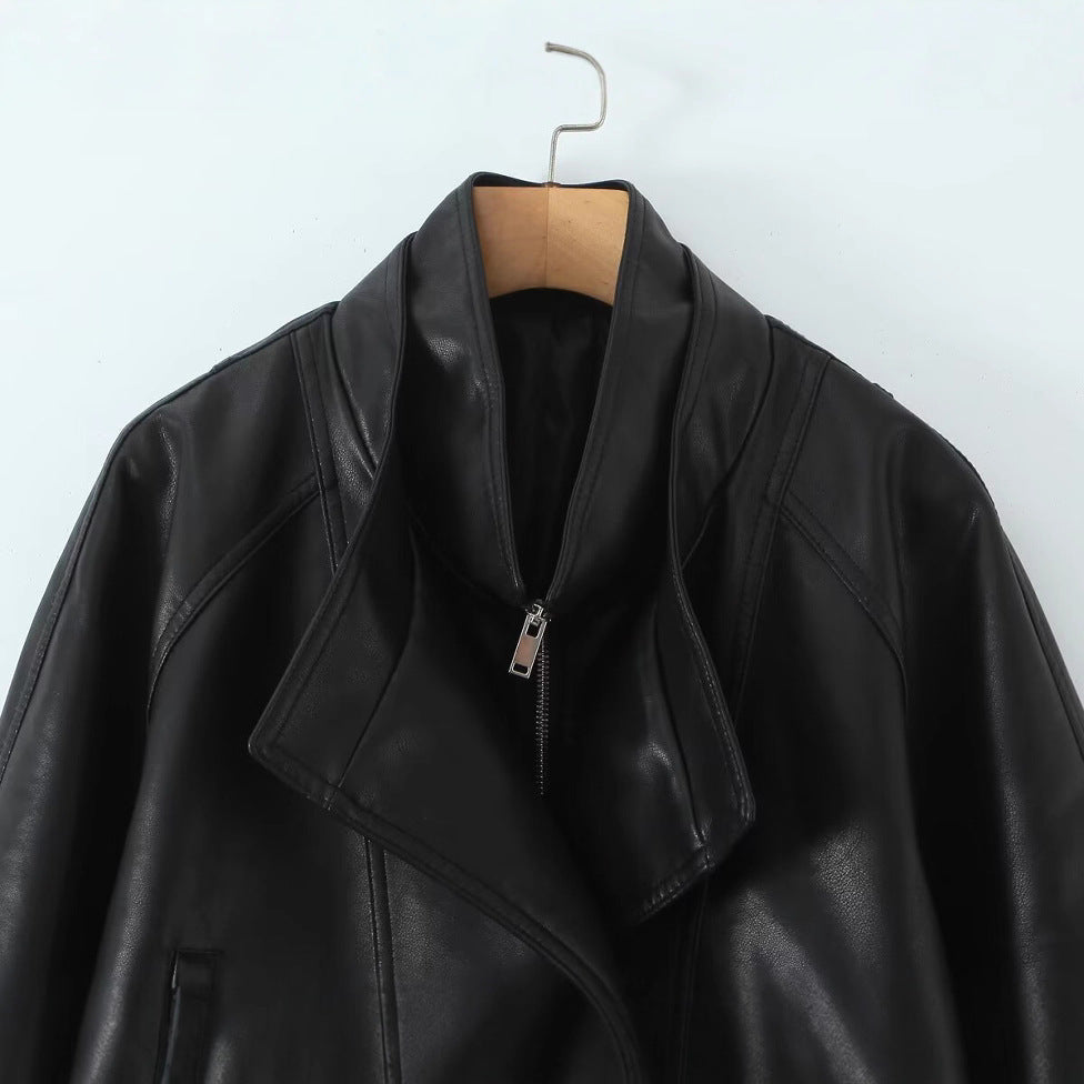 Women's Autumn Fashion Double-breasted Drawstring Waist Design Double Jackets