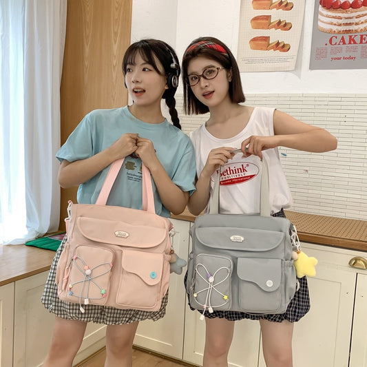 Cute Style Fresh Campus Class Portable Tuition Men's Messenger Bags