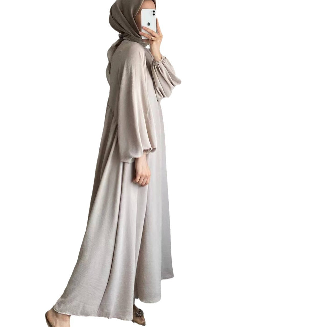Women's Muslim Wear Solid Color Elegant Fashion Loose Dresses