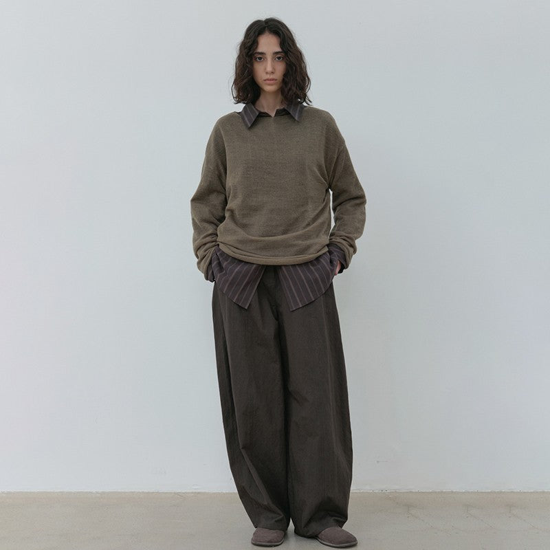 Women's Profile Round Niche Lazy Solid Color Pants