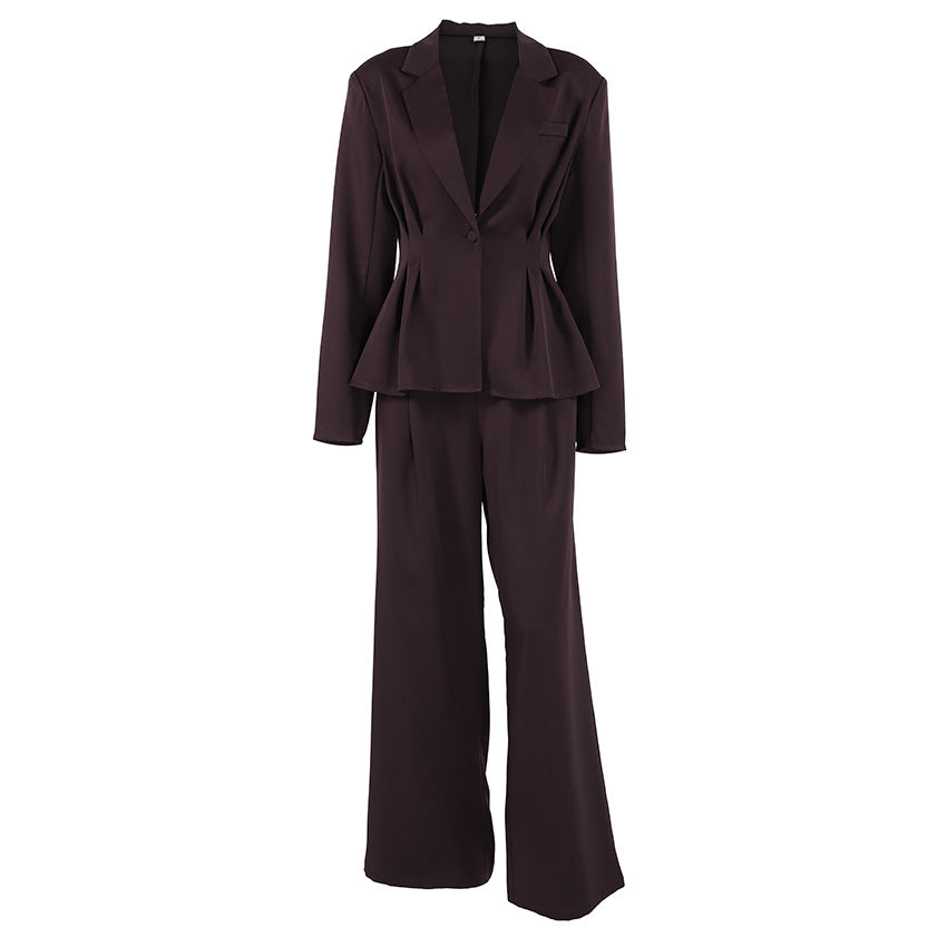 Women's Deep Low Cut Long Sleeve Trousers Jackets