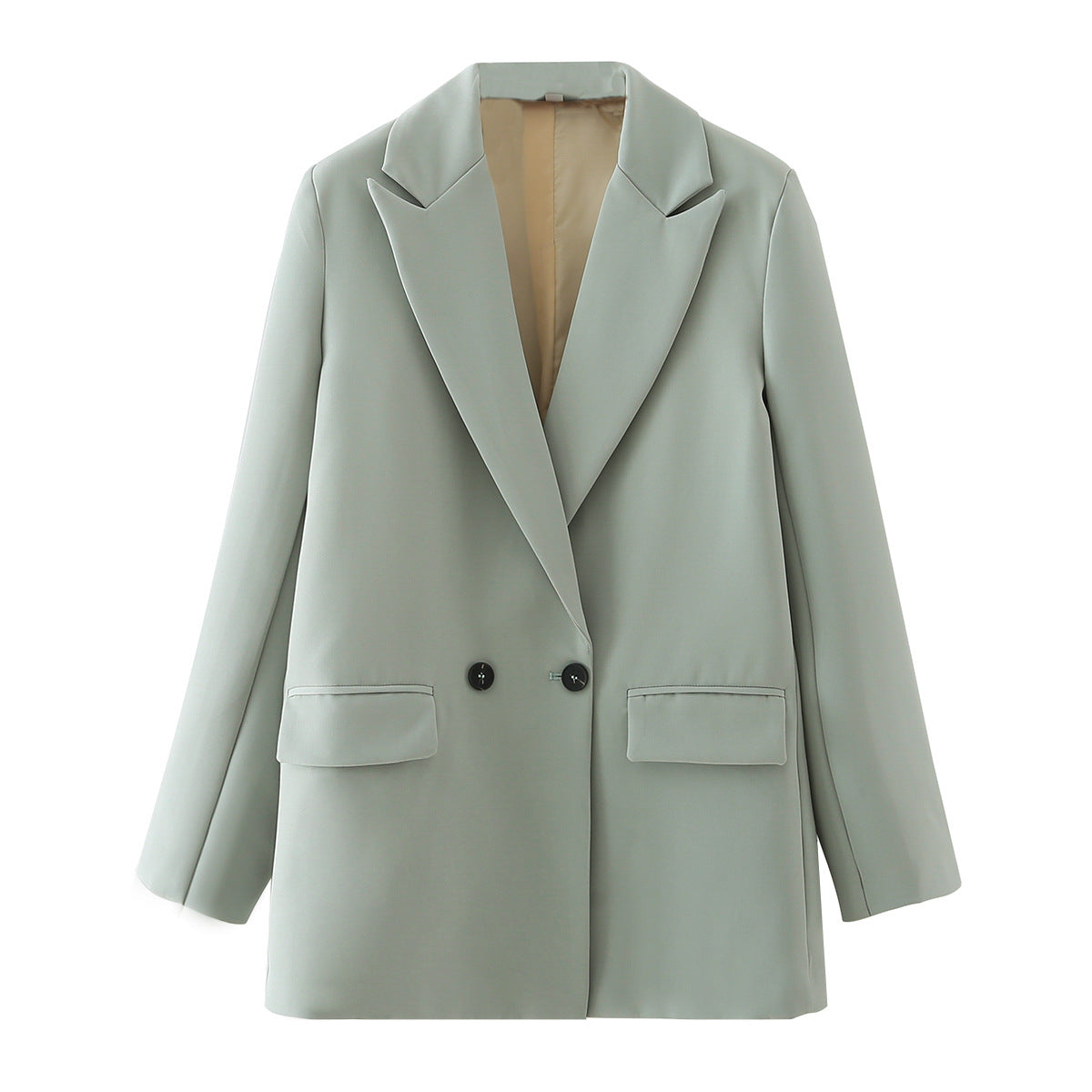 Women's Elegant Color Fashion Light Gray Blazers