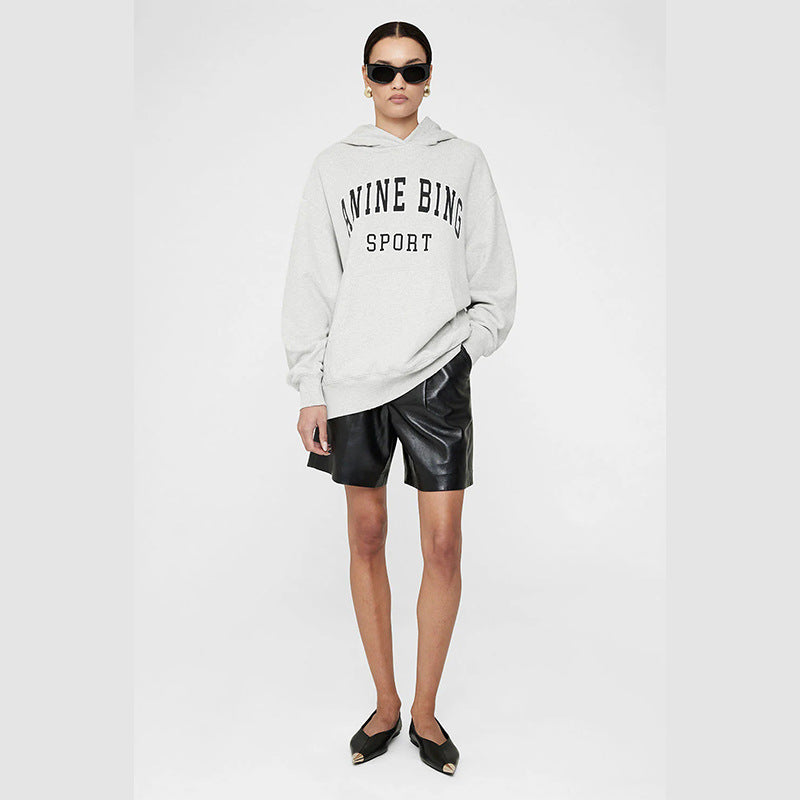 Women's Niche Front Printed White Edge Classic Sweaters
