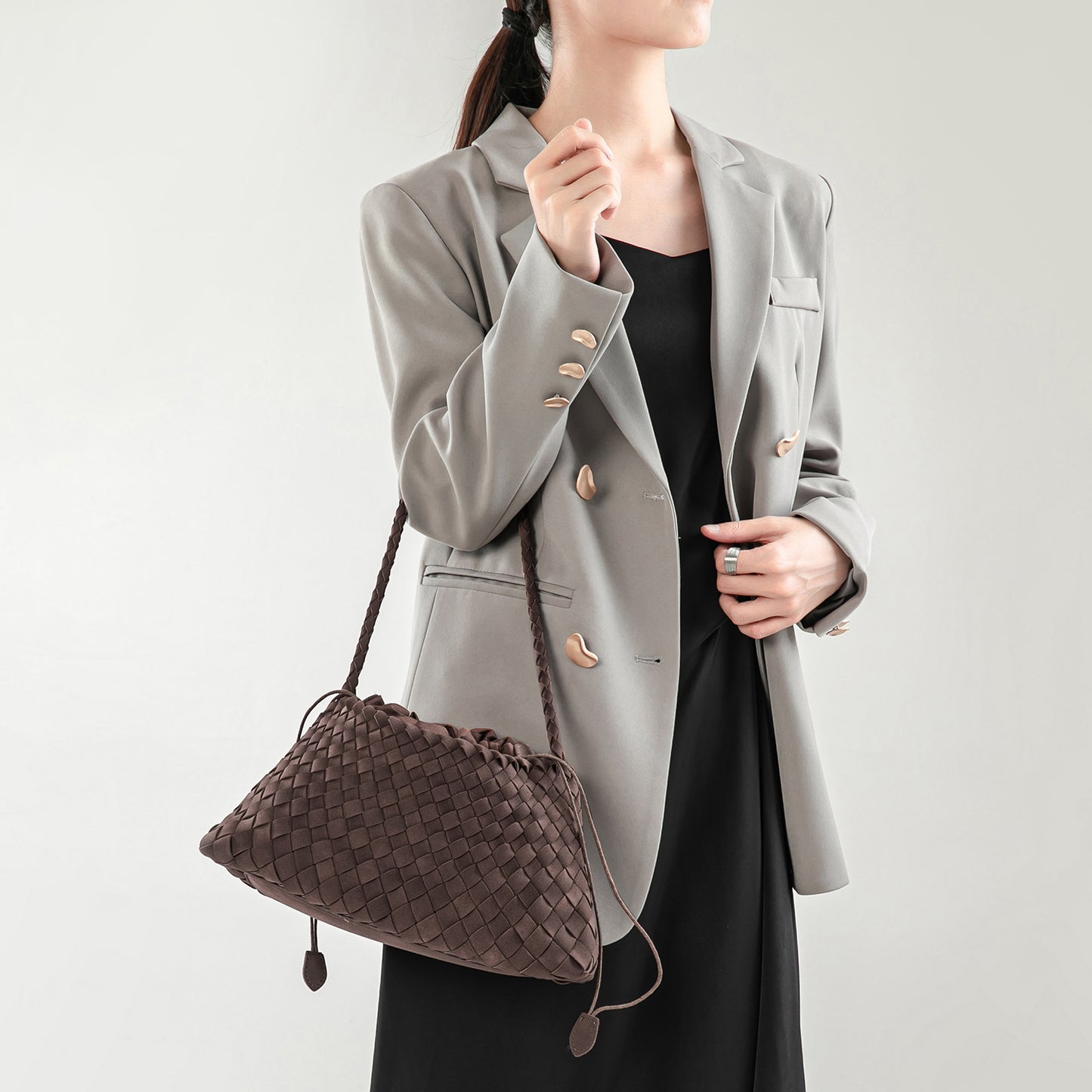 Underarm Frosted Boat French Retro Vegetable Basket Armpit Bags