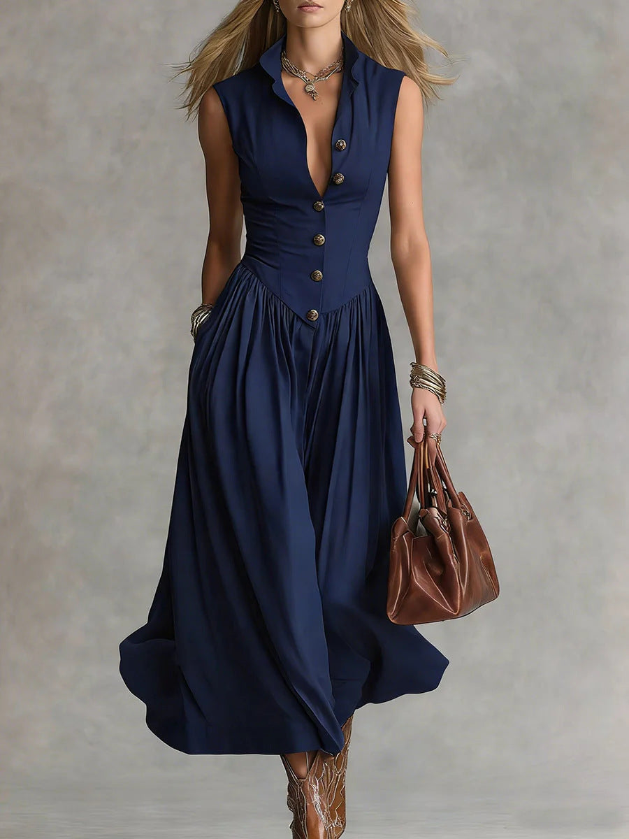 Women's Spring French Style Temperament Elegant Goddess Slimming Lapel Long Clothing