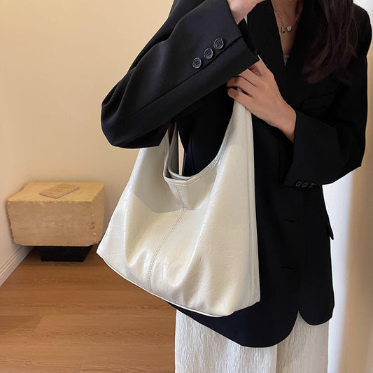 Women's Large Capacity Autumn Retro Mother Texture Crossbody Bags