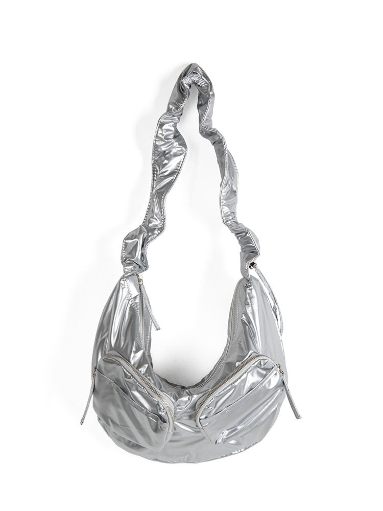 Korean Style Niche Drawstring Ruffle Cloud Handbags